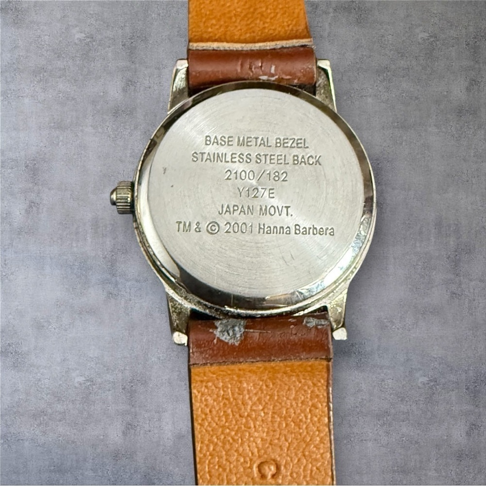Vintage Armitron Scooby Doo Watch w/Original Brown Leather Strap/Band - Picture 5 of 8
